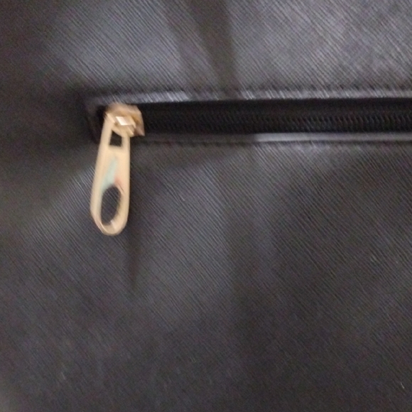 Black Tote Bag with Gold Bee Accent - Picture 10 of 16